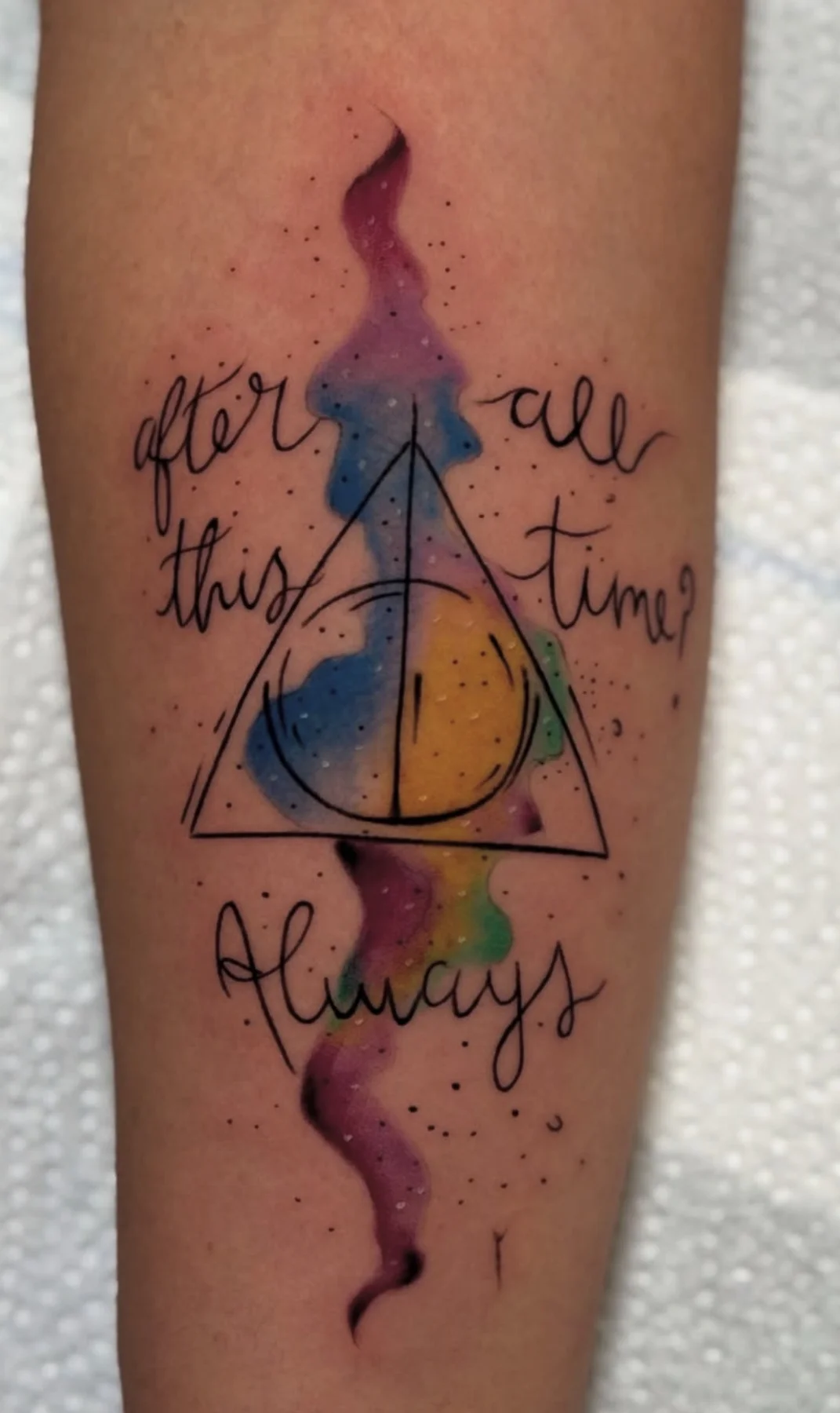 Colour and lettering tattoo — Berkay Kacmaz