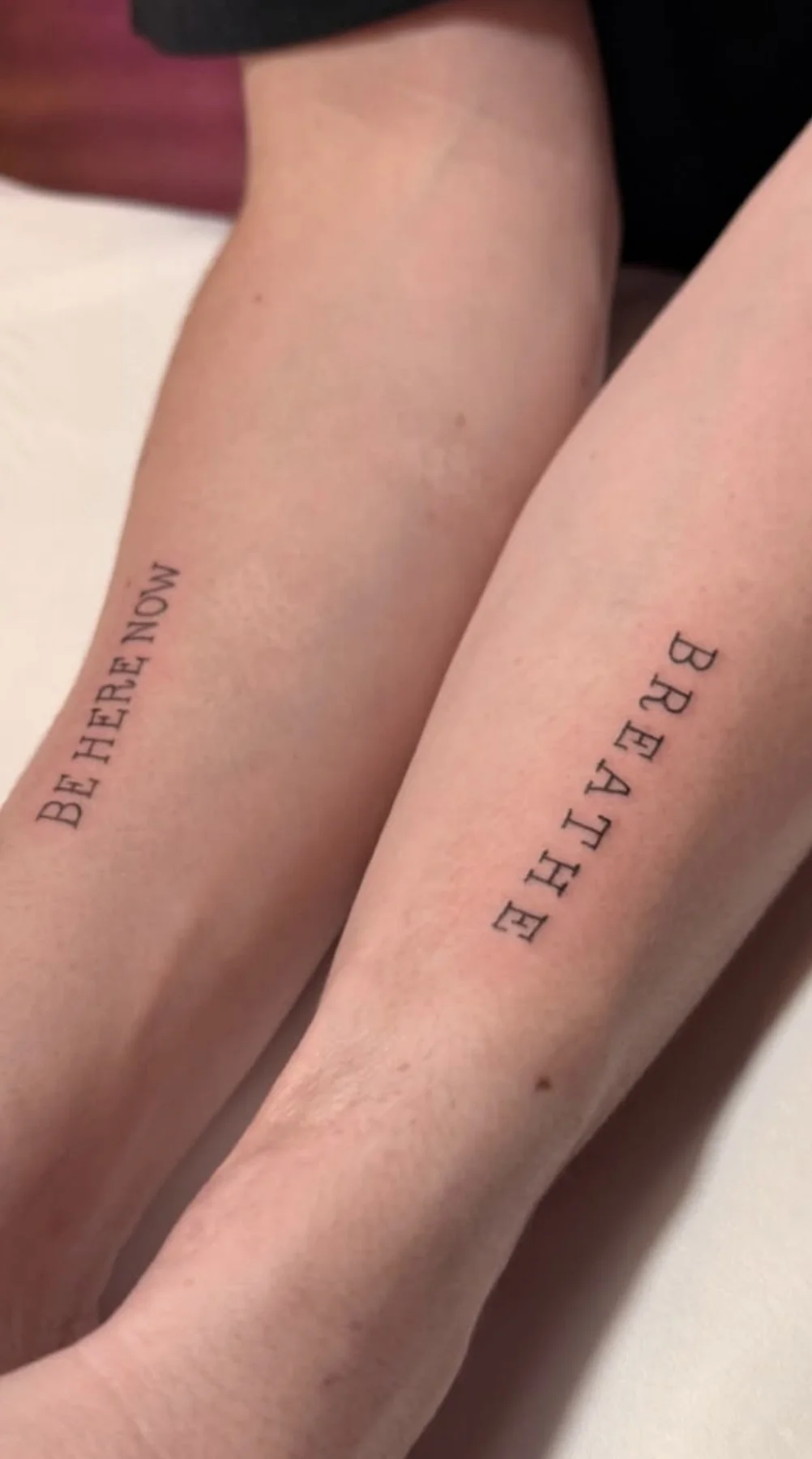 Minimal lettering tattoos — Valeriia S.
